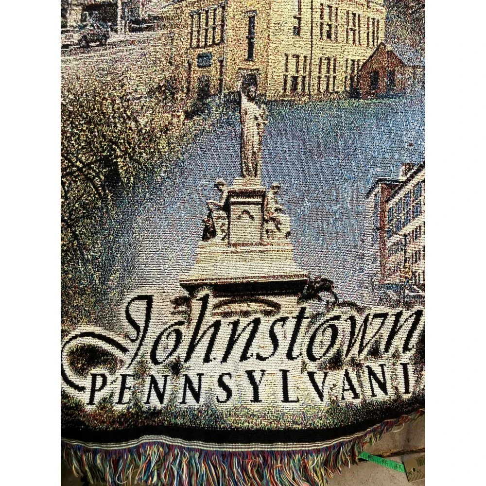 Johnstown Pennsylvania Collectible Woven‎ Tapestry Throw Blanket Souvenir Art